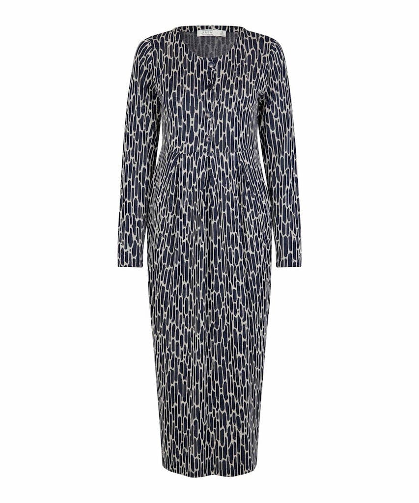 Nilana Long Sleeve Dress in Maritime Blue Dress Masai 