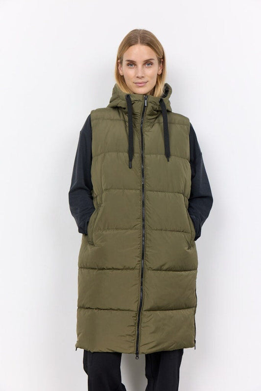 Nina Waistcoat in Olive Coat Soyaconcept 