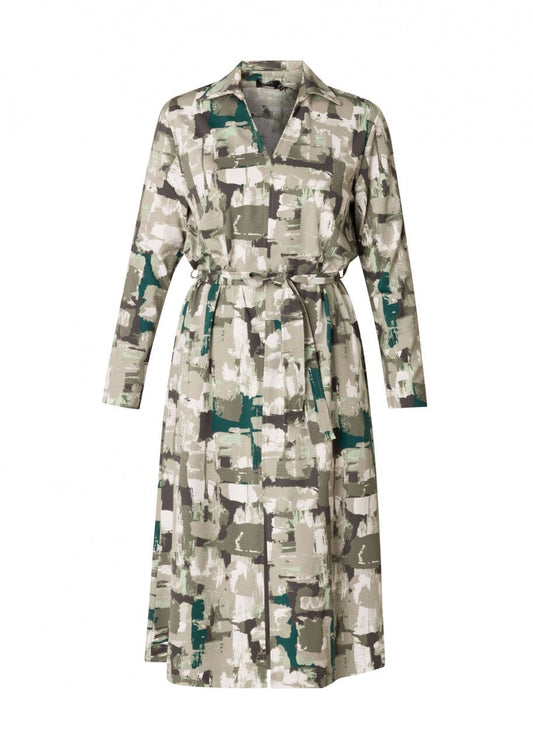 Olayinka Dress in Greyed Army Multi Combi Dress Yest 