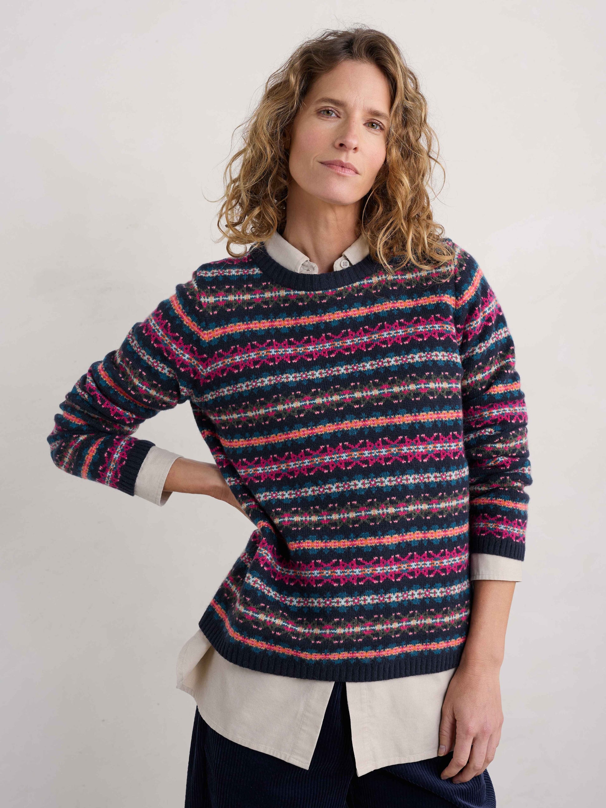 Percella Cove Jumper in Palace Cove Maritime Multi Jumper Seasalt 