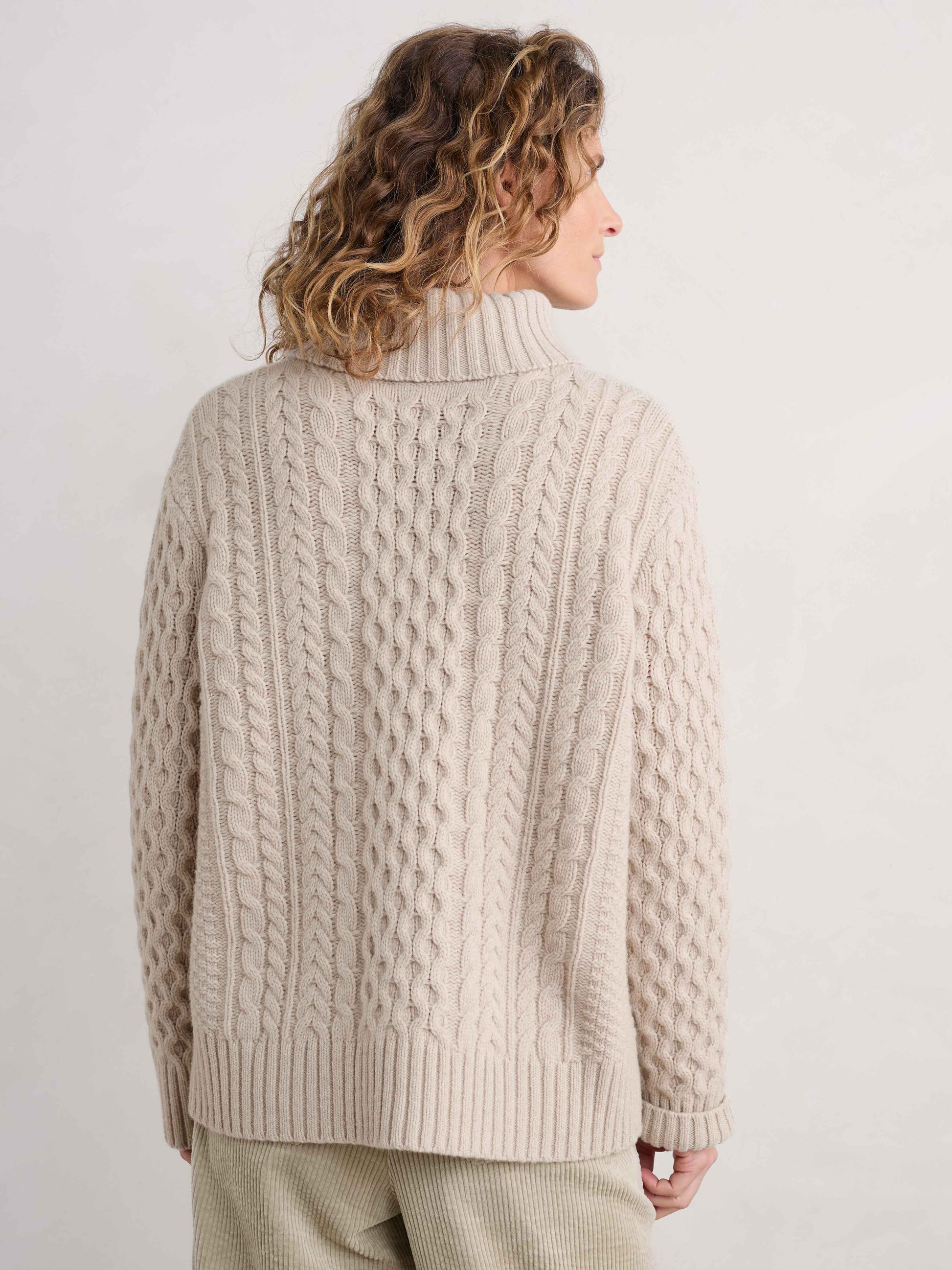 Pine Forest Jumper in Aran Jumper Seasalt 