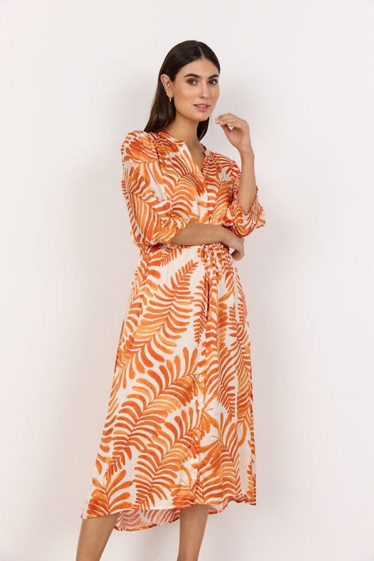 Rochel Dress in Mandarin Combi Dress Soyaconcept 