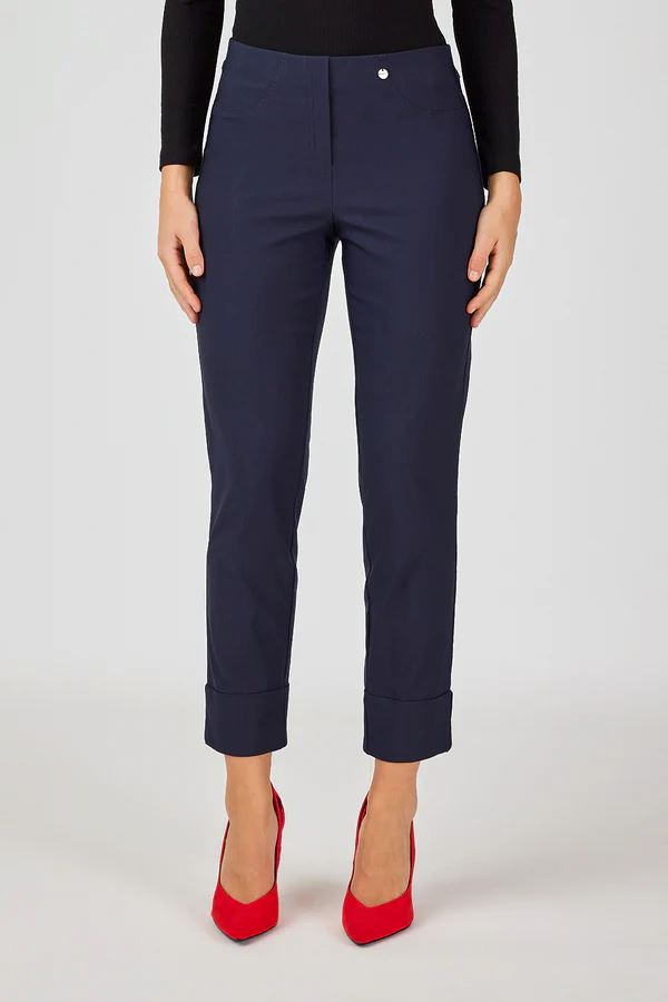 Trousers Bella 09 in Navy Trousers Robell 