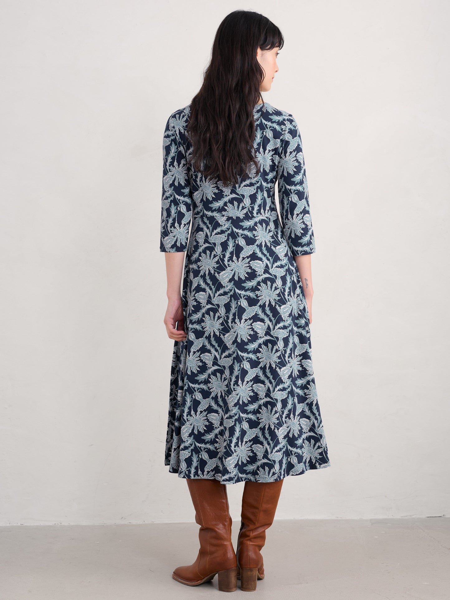 Veronica Dress in Woodcut Thistle Maritime Dress Seasalt 