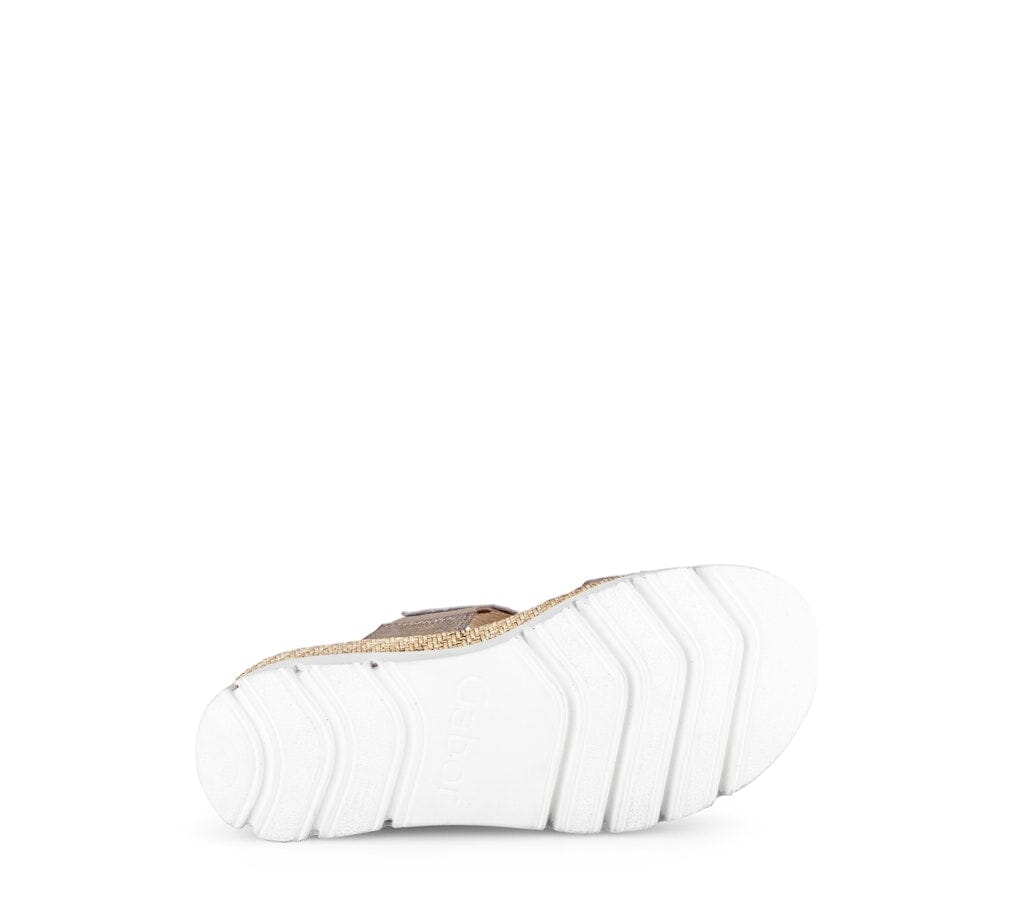 White Sole Sandal with Metallic Strap Sandal Gabor 