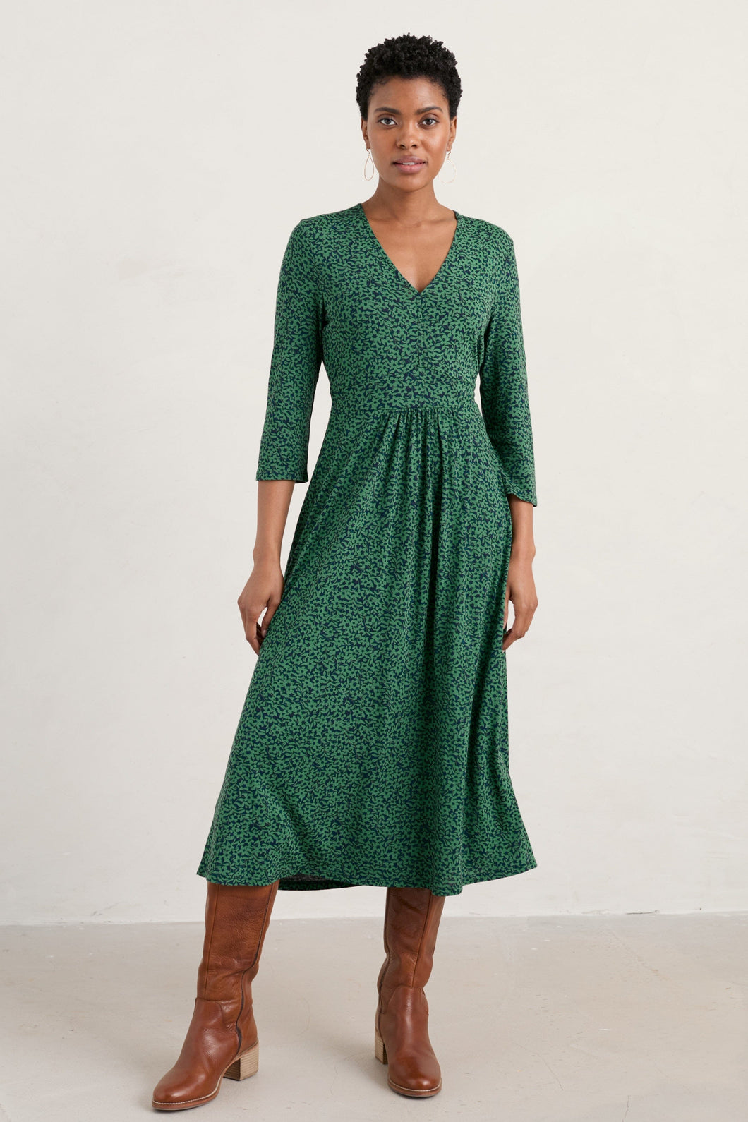 3/4 Carwynnen Dress Ditsy Silhouette Island - Renaissance Boutiques Ireland
