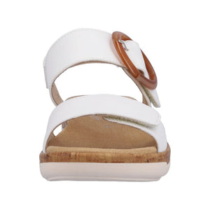 Alburi Sandal with Round Buckle in White Sandal Remonte 