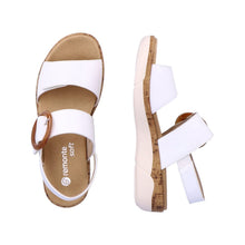 Load image into Gallery viewer, Alburi Sandal with Round Buckle in White Sandal Remonte 
