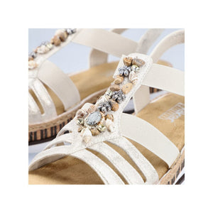 Aleria Sandal in Beige Gold Sandal Rieker 