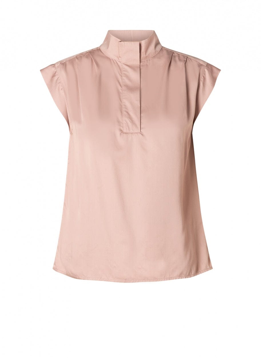 Amalina Woven Top in Pink Top Yest 