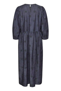 Anilla 3/4 Sleeve Dress in Blue Wash Dress Culture 