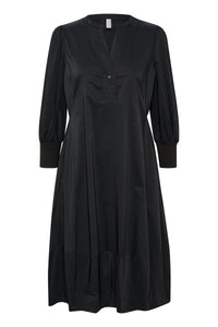 Antoinette 3/4 Sleeve Dress in Black Dress Culture 