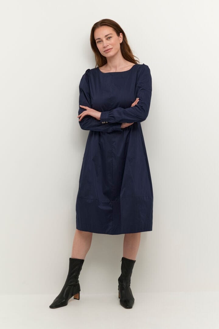 Antoinette Long Sleeve Dress in Blue Iris Dress Culture 