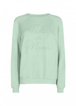 Load image into Gallery viewer, Banu Crew Neck Sweatshirt in Frosty Green Sweatshirt Soyaconcept 
