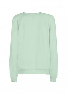 Banu Crew Neck Sweatshirt in Frosty Green Sweatshirt Soyaconcept 