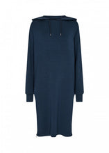 Load image into Gallery viewer, Banu Hoodie Dress in Navy Dress Soyaconcept 
