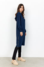 Load image into Gallery viewer, Banu Hoodie Dress in Navy Dress Soyaconcept 
