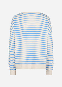 Barni Loose Sweatshirt in Bright Blue Combi Sweatshirt Soyaconcept 