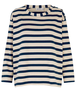 Batu 3/4 sleeve Top in Maritime Blue - Renaissance Boutiques Ireland