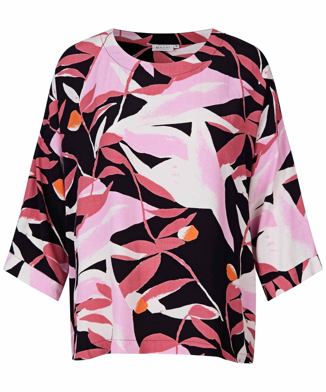 Becca 3/4 sleeve Top in Begonia Pink Top Masai 