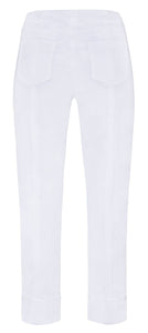 Bella Ankle Grazer Stretch Trouser in White - Renaissance Boutiques Ireland