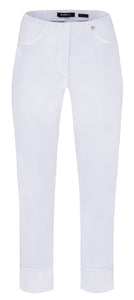 Bella Ankle Grazer Stretch Trouser in White - Renaissance Boutiques Ireland