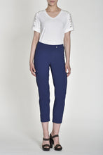 Load image into Gallery viewer, Bella Ankle Grazer Trouser with a Cuff in Liberty Blue Trousers Robell 
