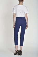 Load image into Gallery viewer, Bella Ankle Grazer Trouser with a Cuff in Liberty Blue Trousers Robell 
