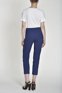 Bella Ankle Grazer Trouser with a Cuff in Liberty Blue Trousers Robell 