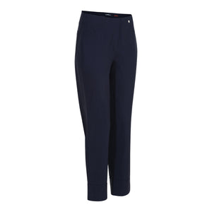 Bella Ankle Grazer Trouser with a Cuff in Navy Trousers Robell 