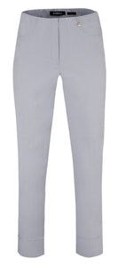 Bella Ankle Grazer Trouser with a Cuff in Silver Grey Trousers Robell 