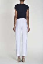Load image into Gallery viewer, Bella Ankle Grazer Trouser with a Cuff in White Trousers Robell 
