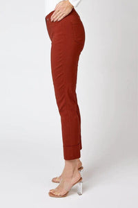 Bella Cuffed Trouser in Leather Brown Trousers Robell 