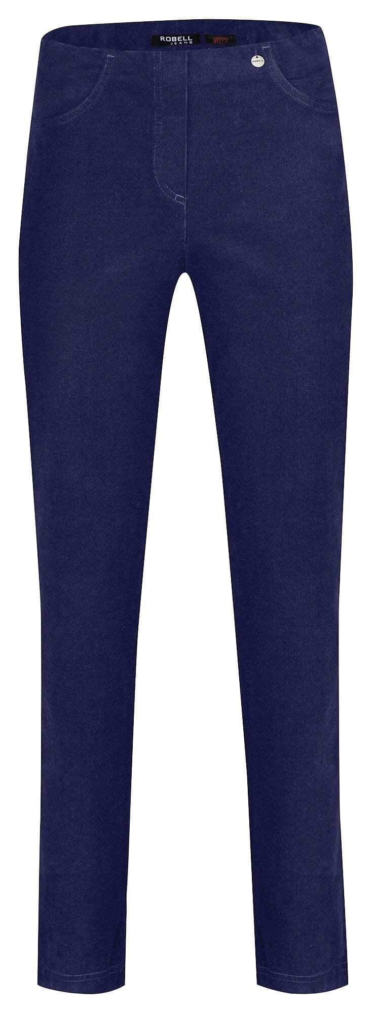 Bella Slim Fit Stretch Corduroys in Liberty Blue Pants Robell 