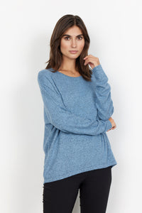 Biara Blouse in Bright Blue Melange Blouse Soyaconcept 
