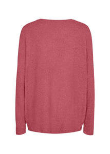 Biara Loose Blouse in Berry Melange Blouse Soyaconcept 