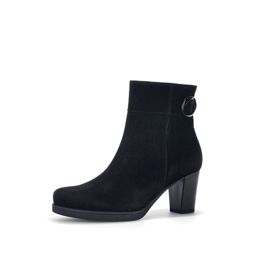 Black Heeled Suede Boots Footwear Gabor 