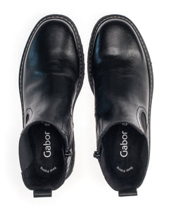 Black Leather Chelsea Boot Footwear Gabor 