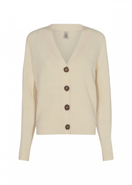 Blissa Cardigan with Buttons in Cream Cardigan Soyaconcept 