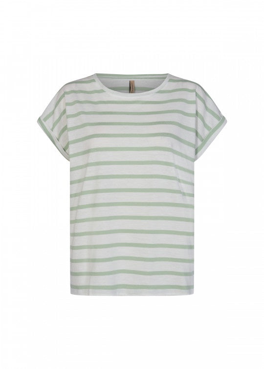 Camelia Short Sleeve T-Shirt in Frosty Green T-Shirt Soyaconcept 