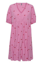 Load image into Gallery viewer, Carole Half Sleeve Dress in Fuchsia Pink Dress Culture 
