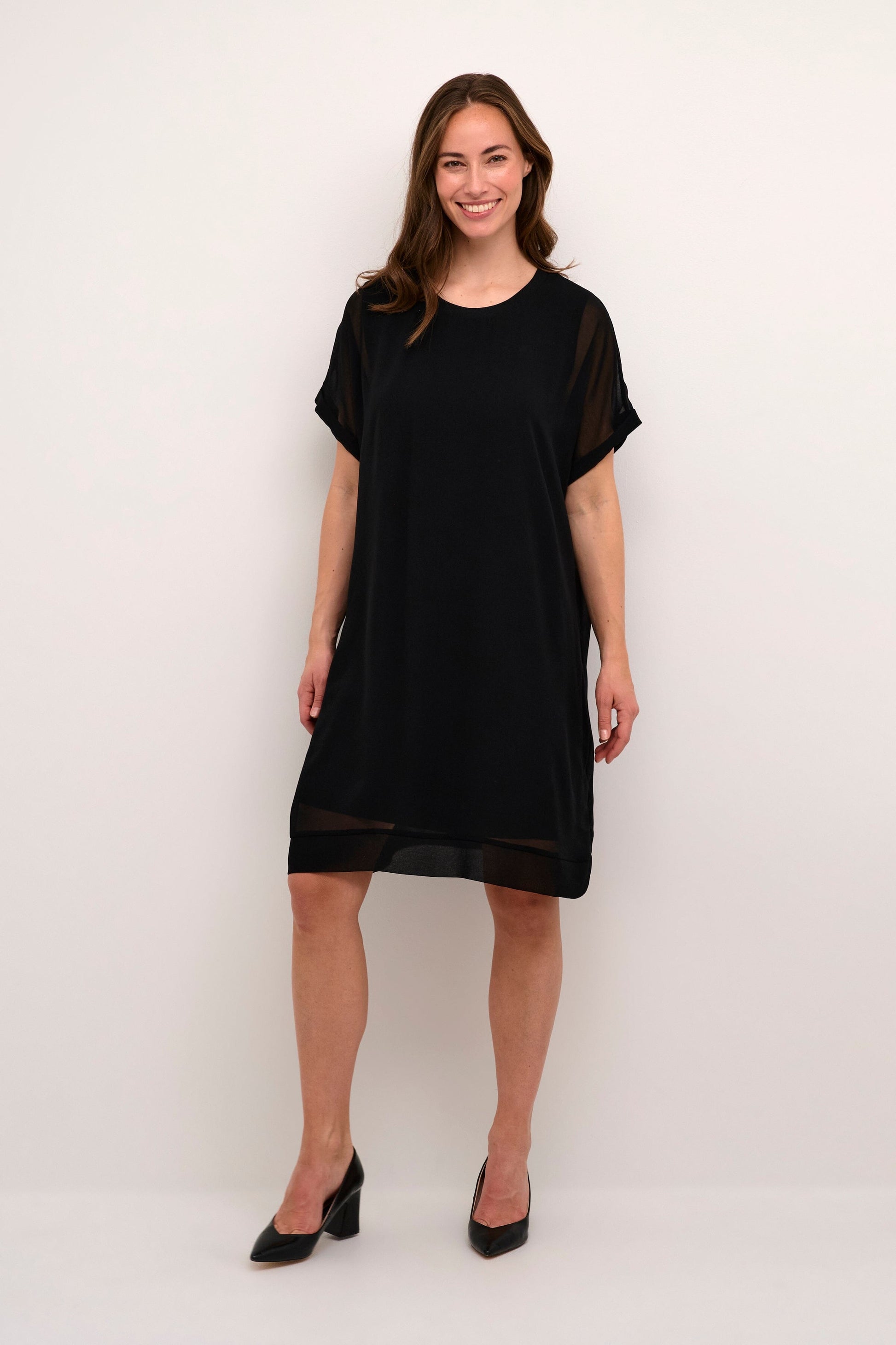 Cheila Chiffon Dress in Black Dress Culture 