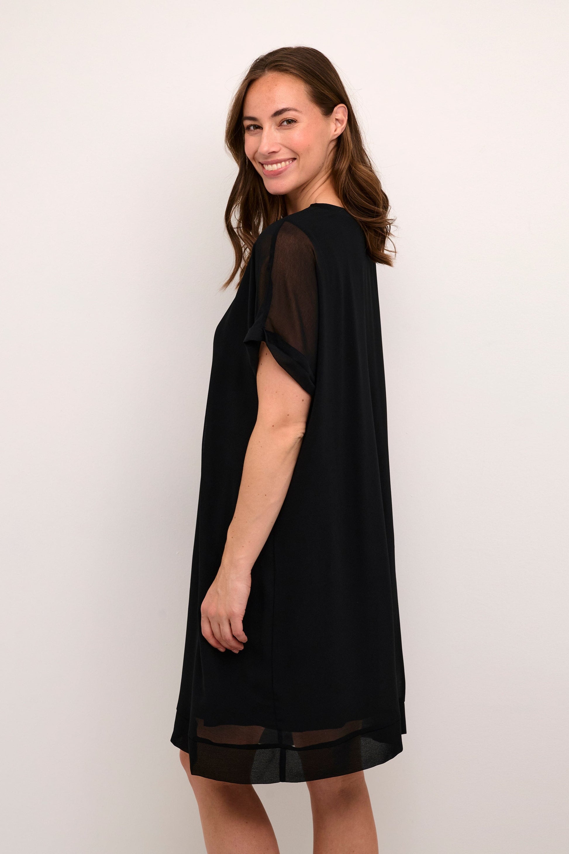 Cheila Chiffon Dress in Black Dress Culture 