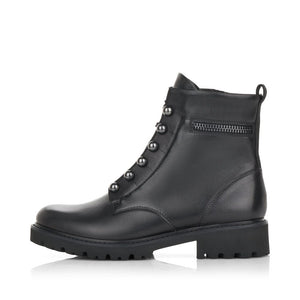 Chunky Sole Lace-up Boot in Black Footwear Rieker 