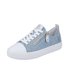 Load image into Gallery viewer, Classic High Zip Sneaker in Powder Blue Sneaker Remonte 
