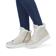 Load image into Gallery viewer, Classic Suede-Look Boot with Lace in Beige Footwear Rieker 
