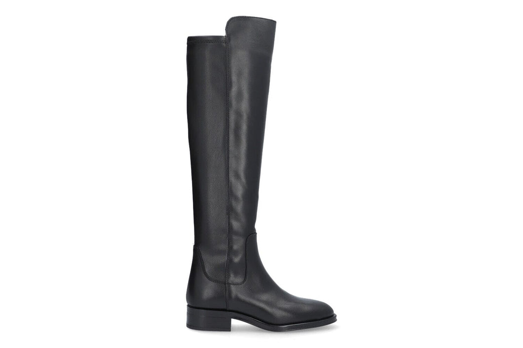 Couture Knee High Leather Boot in Black Footwear ALPE 