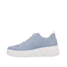 Load image into Gallery viewer, Cuba Suede Flatform Sneaker in Powder Blue Sneaker Rieker 
