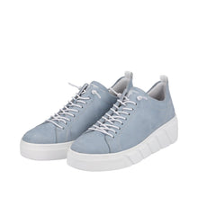 Load image into Gallery viewer, Cuba Suede Flatform Sneaker in Powder Blue Sneaker Rieker 
