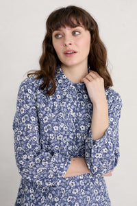 Curlew Call Long Sleeve Dress in Blue Dress Seasalt 